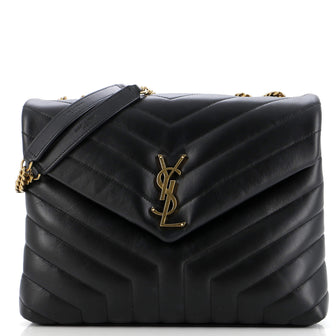Saint Laurent Loulou Shoulder Bag Matelasse Chevron Leather Medium