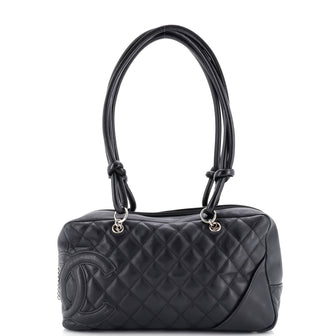 Chanel Cambon Bowler Bag Quilted Leather Medium