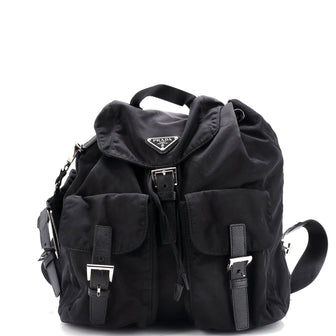 Prada Double Front Pocket Backpack Tessuto Medium