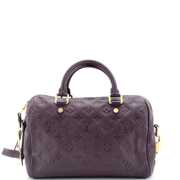Louis Vuitton Speedy Bandouliere Bag Monogram Empreinte Leather 25