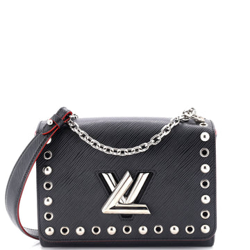 Louis Vuitton Twist Handbag Studded Epi Leather MM