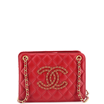 Chanel Once Upon a Time Chain CC Accordion Tote Quilted Calfskin Small