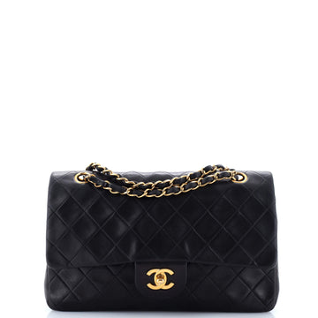 Chanel Vintage Classic Double Flap Bag Quilted Lambskin Medium