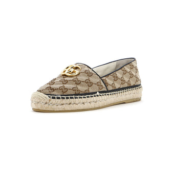 Gucci Women's GG Marmont Espadrilles Diagonal Quilted GG Canvas
