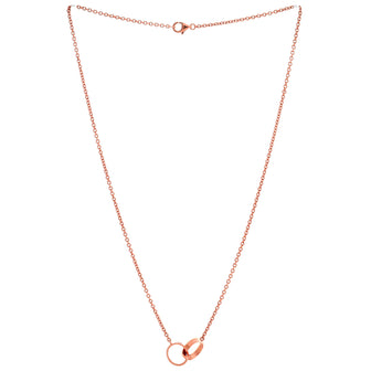 Cartier Love Interlocking Necklace 18K Rose Gold