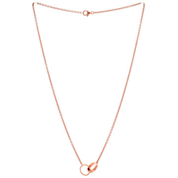 Cartier Love Interlocking Necklace 18K Rose Gold