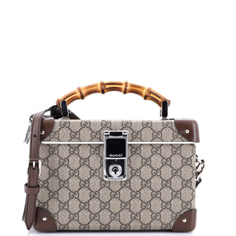 Gucci Bamboo Globe-Trotter Vanity Case GG Coated Canvas