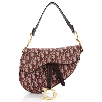 Christian Dior Saddle Handbag Oblique Canvas Medium