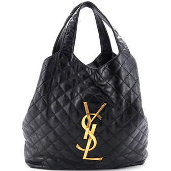 Saint Laurent Icare Shopping Tote Quilted Leather Maxi