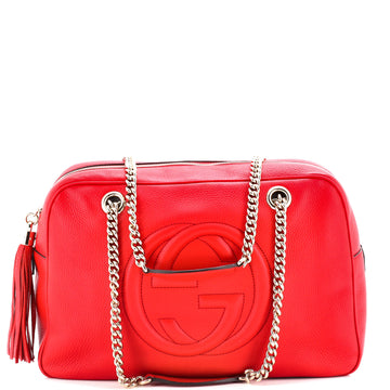 Gucci Soho Chain Zip Shoulder Bag Leather Medium