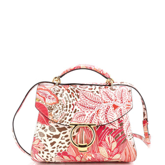 Salvatore Ferragamo Margot Satchel Printed Leather Small