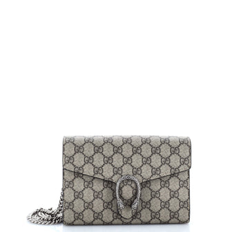 Gucci Dionysus Chain Wallet GG Coated Canvas Small