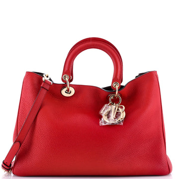 Christian Dior Diorissimo Tote Pebbled Leather Large