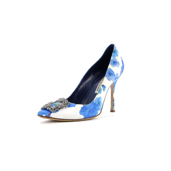 Manolo Blahnik Women's Hangisi Pumps Satin 105