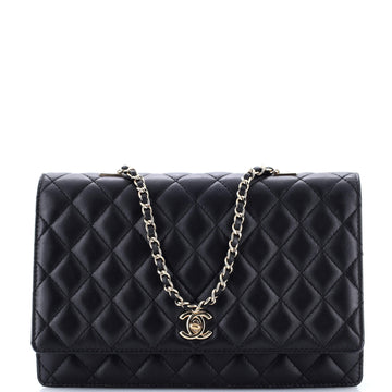 Fantasy Pearls Flap Bag Quilted Lambskin Large