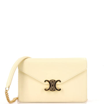 Celine Margo Triomphe Wallet on Chain Leather
