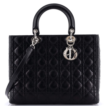 Christian Dior Lady Dior Bag Cannage Quilt Lambskin Large