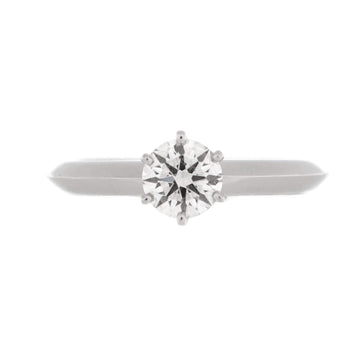 Tiffany & Co. Tiffany Setting Solitaire Ring Platinum with RBC Diamond I/VS1 0.48CT