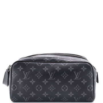 Louis Vuitton Dopp Kit Toiletry Pouch Monogram Eclipse Canvas