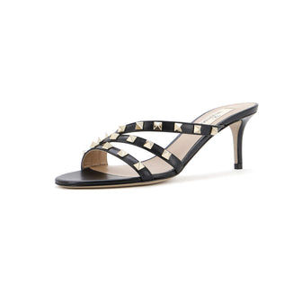 Valentino Garavani Women's Rockstud Strappy Heeled Mule Sandals Leather