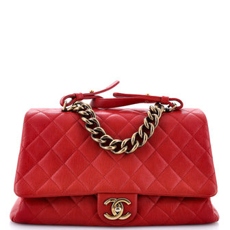Chanel Trapezio Flap Bag Quilted Sheepskin Large