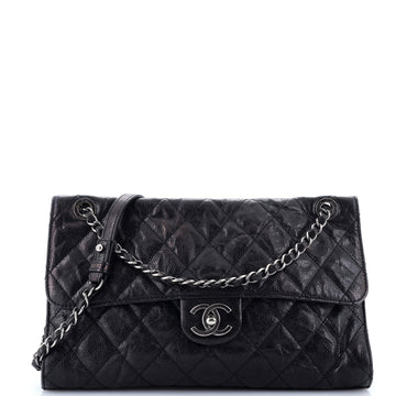 Chanel CC Crave Flap Bag Quilted Glazed Caviar Jumbo