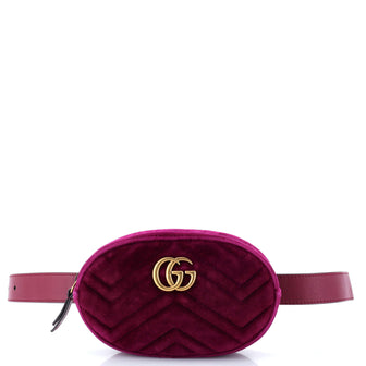 Gucci GG Marmont Belt Bag Matelasse Velvet