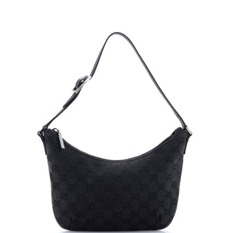 Gucci Vintage Pochette Shoulder Bag GG Canvas Small