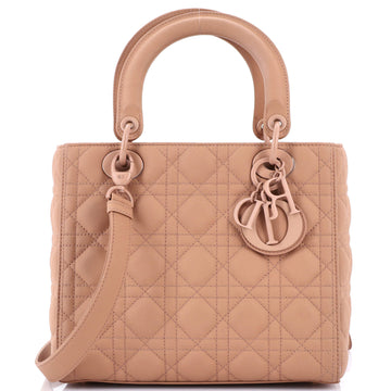 Christian Dior Ultra Matte Lady Dior Bag Cannage Quilt Calfskin Medium