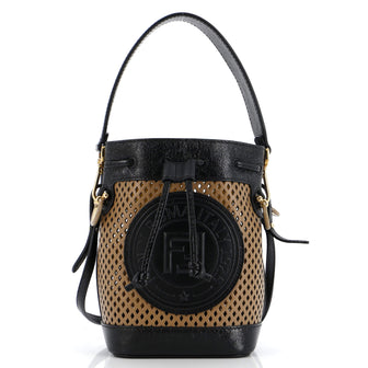 Fendi Mon Tresor Bucket Bag Perforated Leather Mini