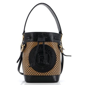 Fendi Mon Tresor Bucket Bag Perforated Leather Mini