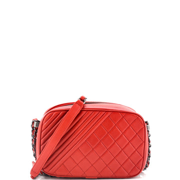 Chanel Coco Boy Camera Bag Quilted Leather Small