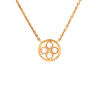 Louis Vuitton Blossom BB Pendant Necklace 18K Rose Gold with Diamonds