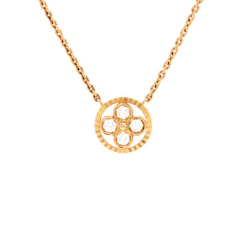 Louis Vuitton Blossom BB Pendant Necklace 18K Rose Gold with Diamonds