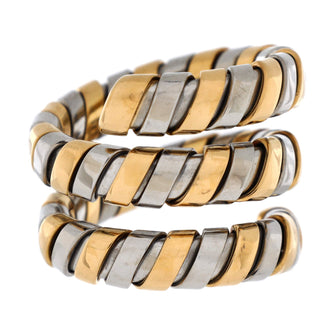 Tubogas Double Ring 18K Yellow Gold and 18K White Gold