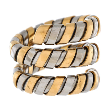 Tubogas Double Ring 18K Yellow Gold and 18K White Gold