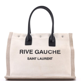 Saint Laurent Rive Gauche Shopper Tote Canvas Small