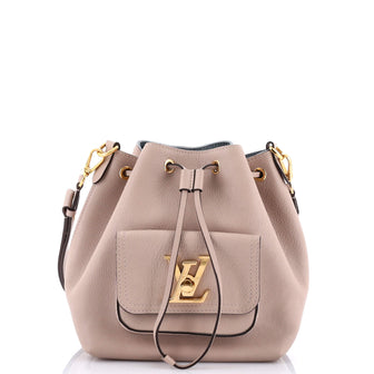 Louis Vuitton Lockme Pocket Bucket Bag Leather