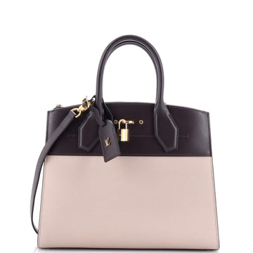 Louis Vuitton City Steamer Handbag Leather MM
