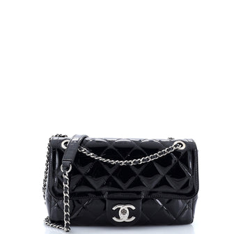 Chanel Coco Shine Flap Bag Quilted Patent Small