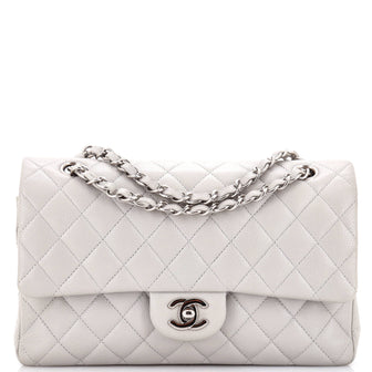 Chanel Classic Double Flap Bag Quilted Caviar Medium