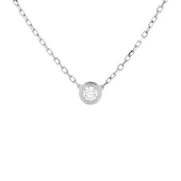 Cartier D'Amour Pendant Necklace 18K White Gold with Diamond Large