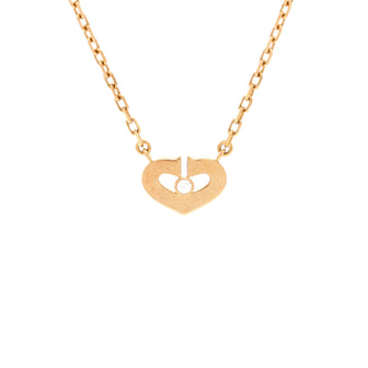 Cartier C Heart de Cartier Pendant Necklace 18K Rose Gold with Diamond XS