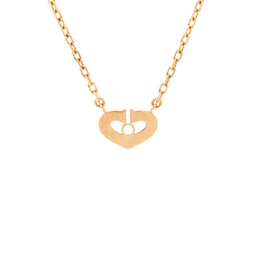 Cartier C Heart de Cartier Pendant Necklace 18K Rose Gold with Diamond XS