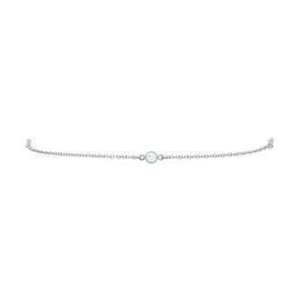 Tiffany & Co. Elsa Peretti Diamonds by the Yard 3 Stone Bracelet Platinum with Diamonds