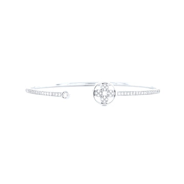 Louis Vuitton Idylle Blossom Twist Cuff Bracelet 18K White Gold with Pave Diamonds