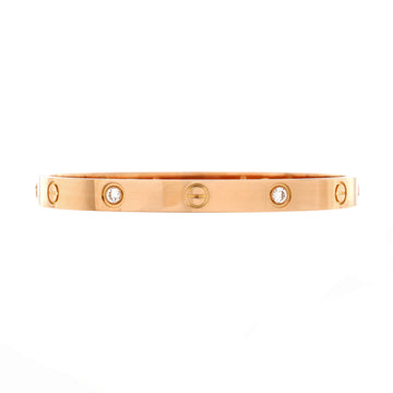 Cartier Love 4 Diamond Bracelet 18K Rose Gold with Diamonds