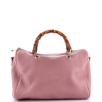 Gucci Bamboo Shopper Boston Bag Leather Medium