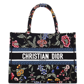 Christian Dior Book Tote Embroidered Canvas Medium