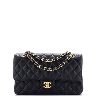 Chanel Classic Double Flap Bag Quilted Caviar Medium